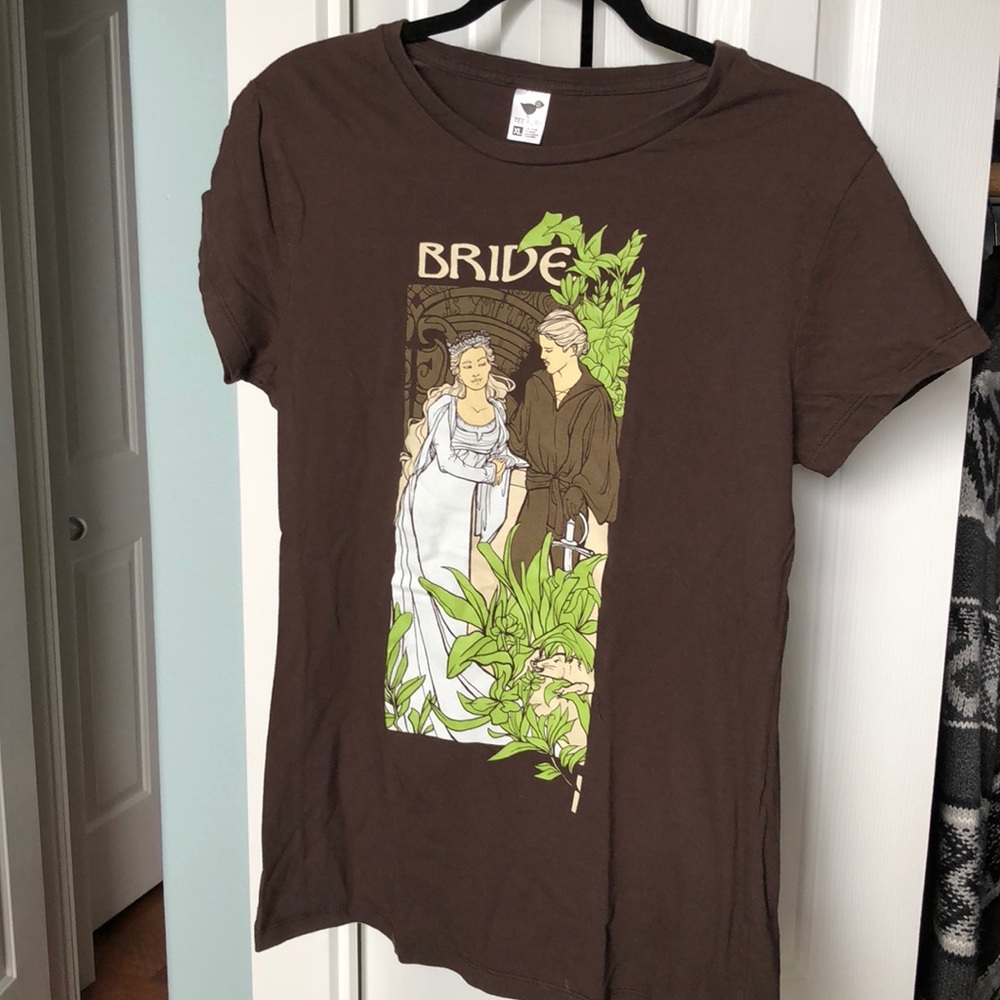 Princess Bride XL Brown T-shirt Alphonse Mucha